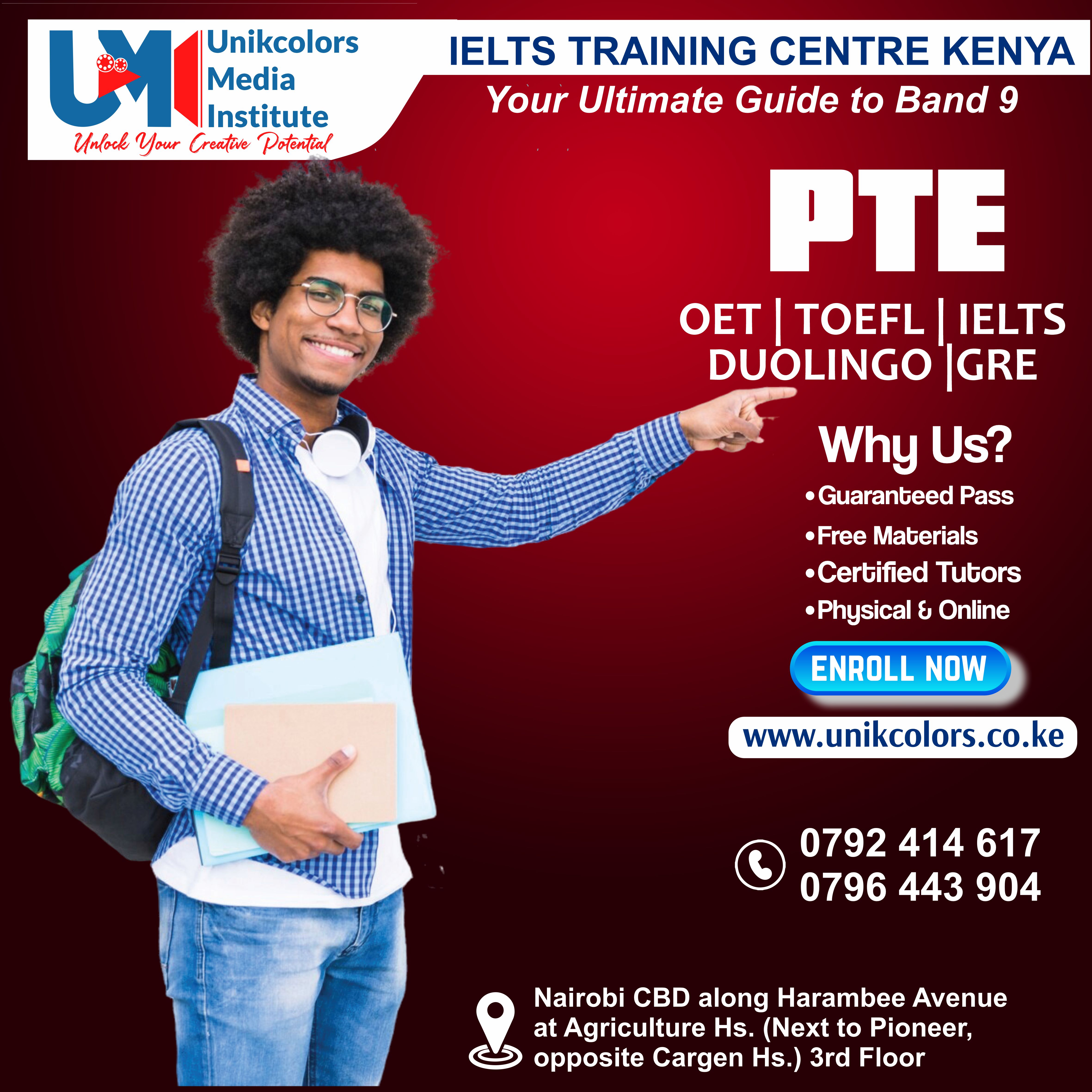 IELTS TRAINING CENTRE KENYA - IELTS PREPARATION | OET | TOEFL | PTE | GRE | DUOLINGO